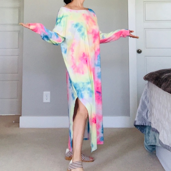 TIE DYE - NWT Off Shoulder Maxi Dress - Picture 3 of 12